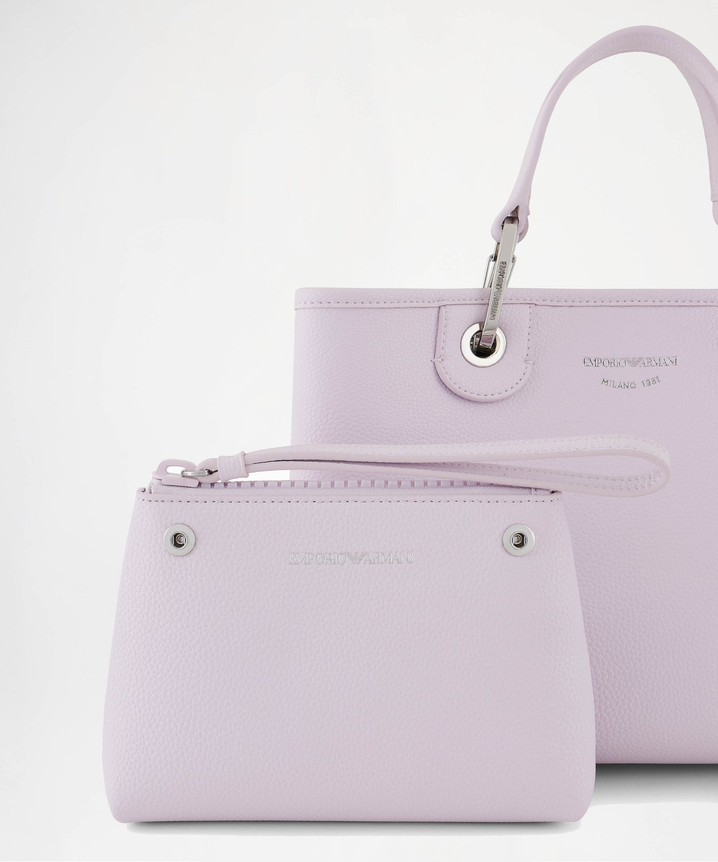 EMPORIO ARMANI Borsa shopper piccola con stampa effetto cervo
