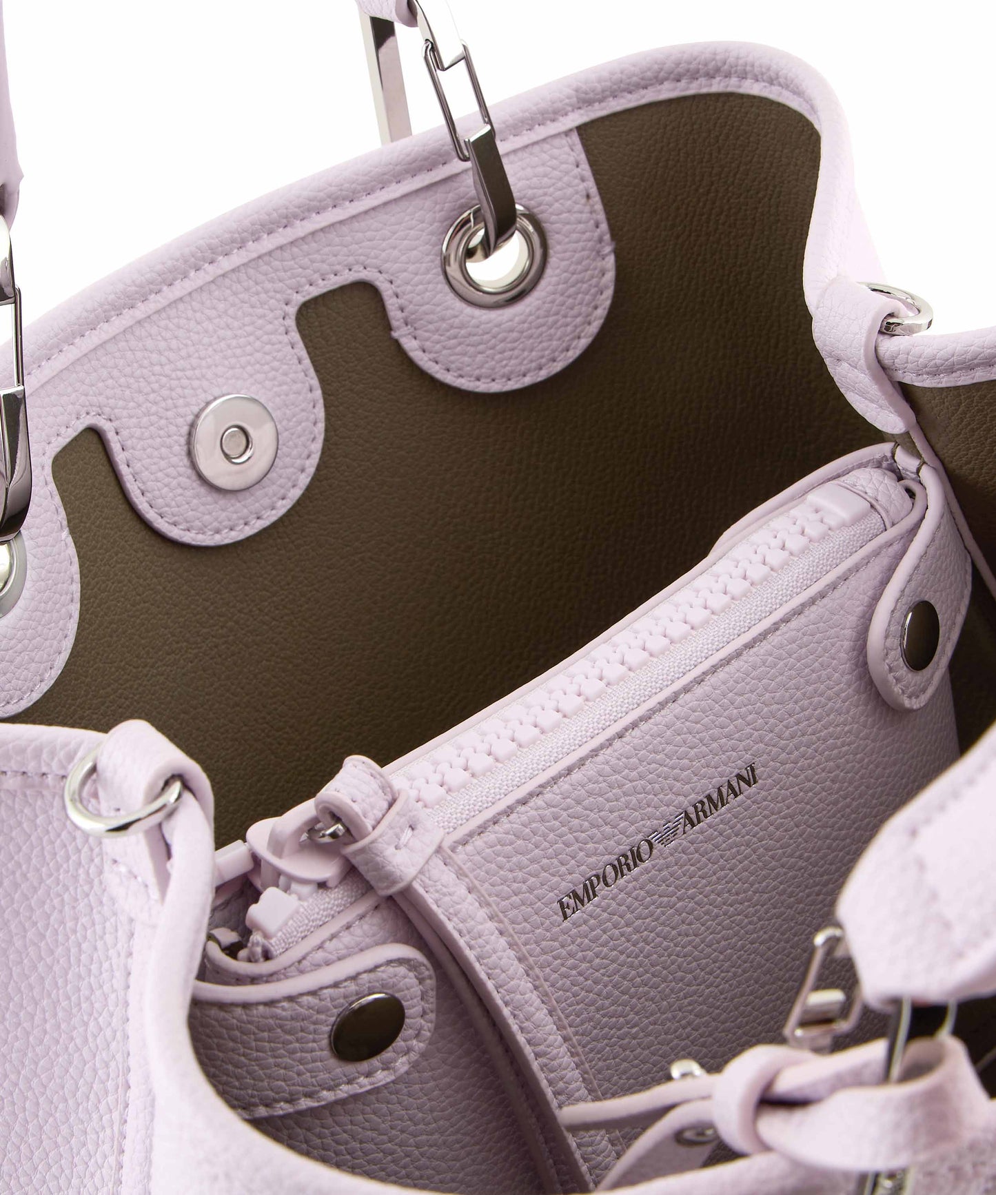 EMPORIO ARMANI Borsa shopper piccola con stampa effetto cervo