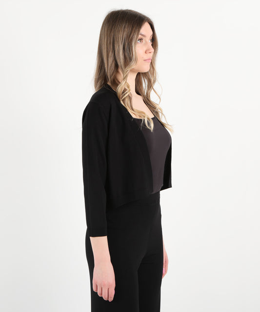 Cardigan MAIDA MILA Maglia effetto bolero Nero | MAIDA MILA Cardigan MAIDA MILA Maglia effetto bolero Nero | MAIDA MILA