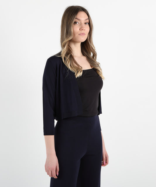 Cardigan MAIDA MILA Maglia effetto bolero Blu navy | MAIDA MILA Cardigan MAIDA MILA Maglia effetto bolero Blu navy | MAIDA MILA