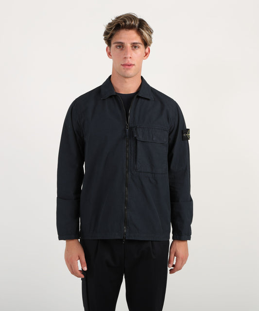 STONE ISLAND Overshirt con tasca sul petto