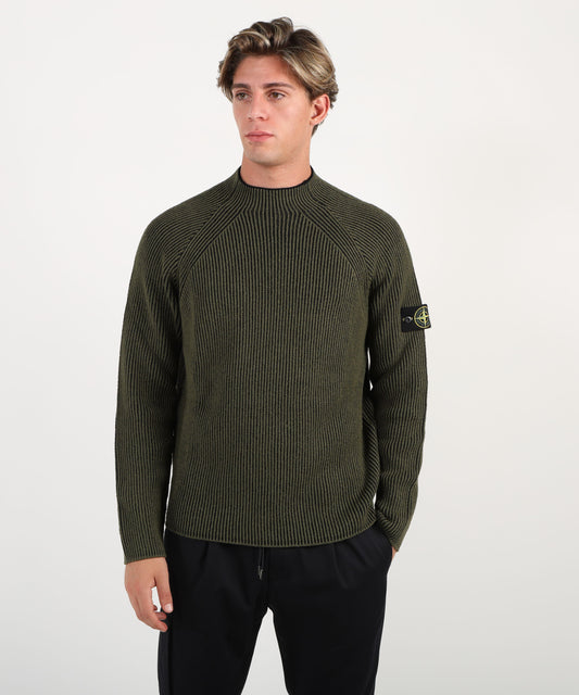 STONE ISLAND Maglione collo a lupetto con texture a costine vanisé