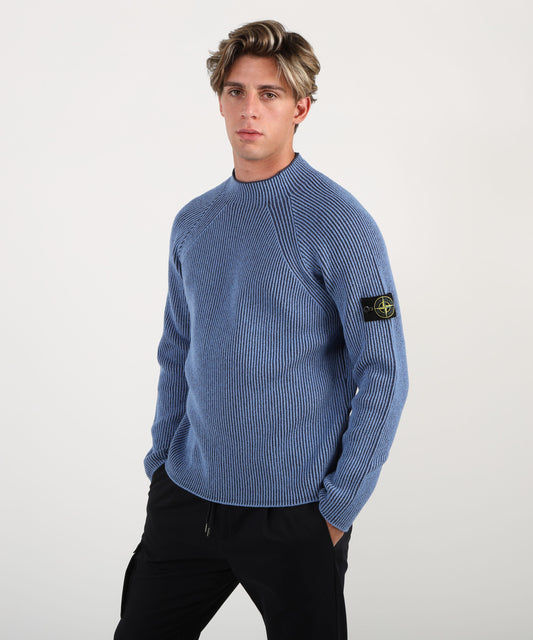 STONE ISLAND Maglione collo a lupetto con texture a costine vanisé
