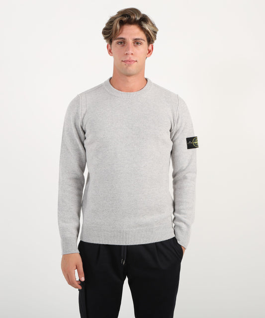 STONE ISLAND Maglione girocollo con dettagli a punto rovescio