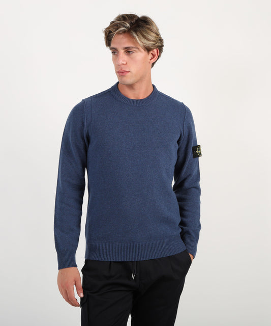 STONE ISLAND Maglione girocollo con dettagli a punto rovescio