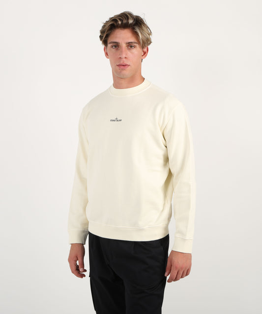 Felpe STONE ISLAND Felpa girocollo oversize con stampa 'Industrial Four' Avorio | STONE ISLAND Felpe STONE ISLAND Felpa girocollo oversize con stampa 'Industrial Four' Avorio | STONE ISLAND