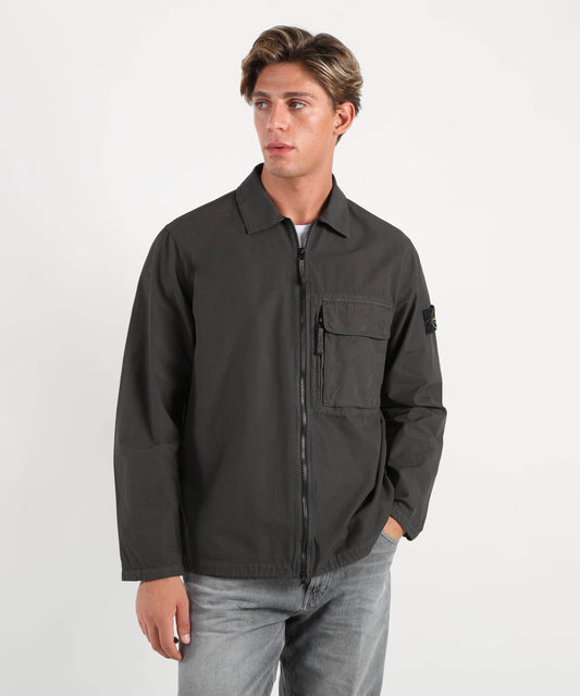 STONE ISLAND Overshirt con tasca sul petto
