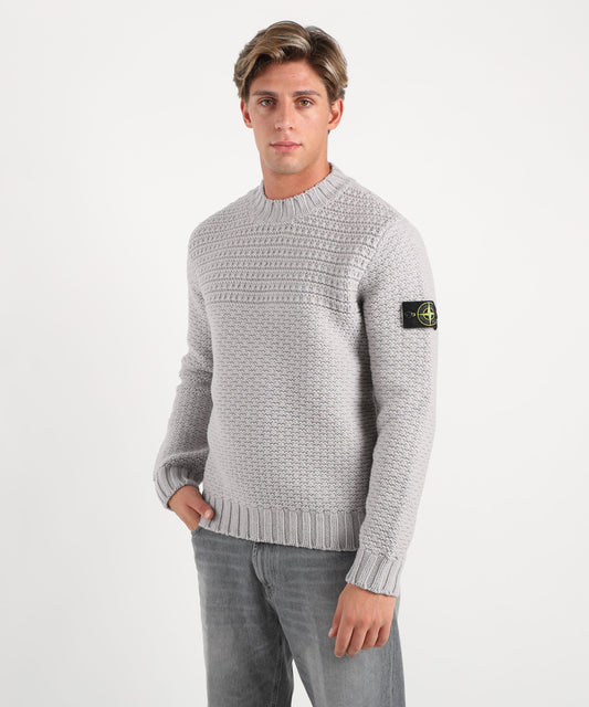 STONE ISLAND Maglione con collo a lupetto con finiture a coste larghe
