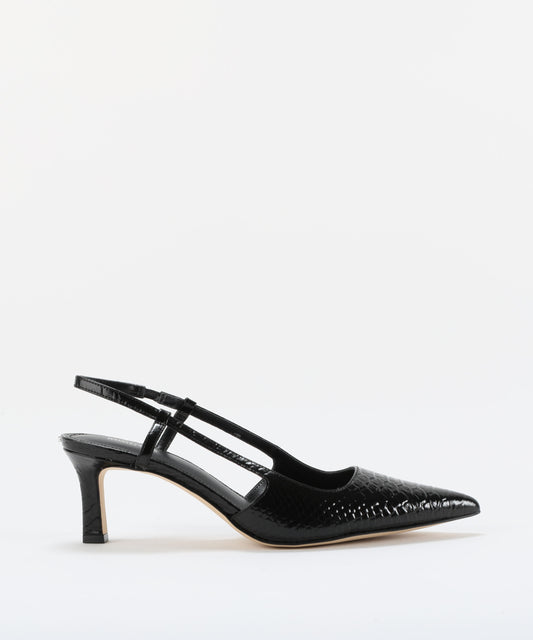 MICHAEL KORS Alora python-print slingback shoes