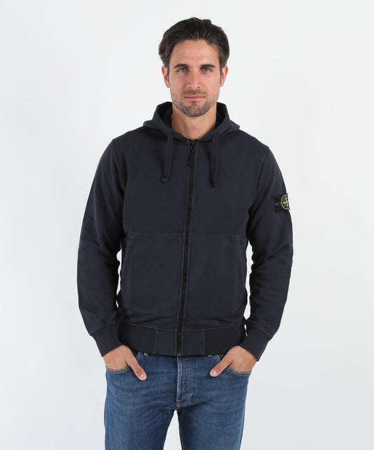 STONE ISLAND Felpa vestibilità regular con cappuccio, zip e tasche