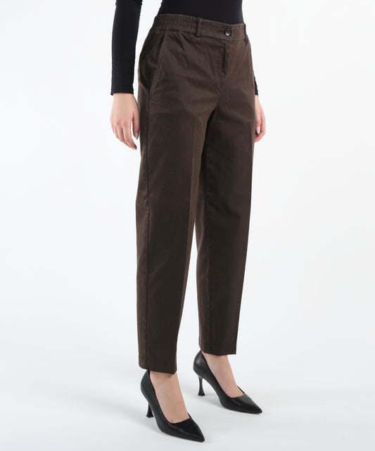 Pantaloni SEVENTY Pantaloni con vita elasticizzata Marrone | SEVENTY Pantaloni SEVENTY Pantaloni con vita elasticizzata Marrone | SEVENTY