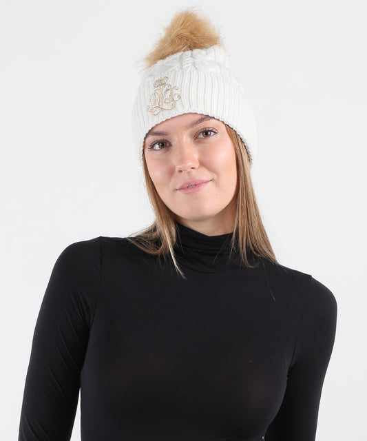 Cappelli LAUREN RALPH LAUREN Cappello con pompon Crema | LAUREN RALPH LAUREN Cappelli LAUREN RALPH LAUREN Cappello con pompon Crema | LAUREN RALPH LAUREN
