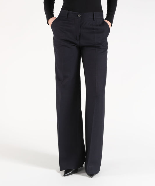 Pantaloni P.A.R.O.S.H. Pantalone Donna Ampio a Vita Regolare con Tasche Laterali Blu | P.A.R.O.S.H. Pantaloni P.A.R.O.S.H. Pantalone Donna Ampio a Vita Regolare con Tasche Laterali Blu | P.A.R.O.S.H.