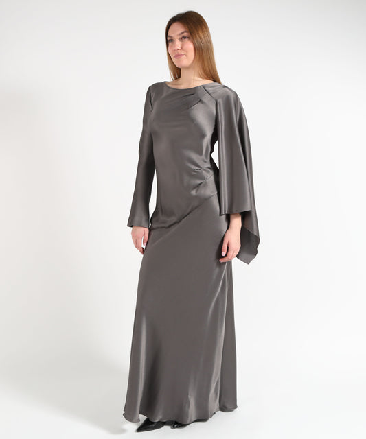 Dresses & Suits ALBERTA FERRETTI satin dress Grigio | ALBERTA FERRETTI Dresses & Suits ALBERTA FERRETTI satin dress Grigio | ALBERTA FERRETTI