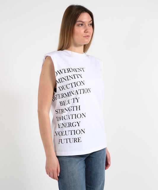 ELISABETTA FRANCHI T-shirt in jersey con stampa lettering