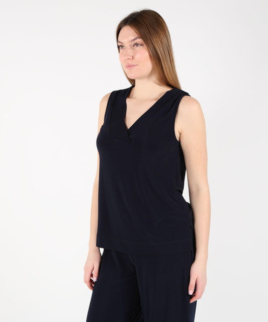 Top RIBKOFF Top senza maniche in maglia effetto seta Blu notte | RIBKOFF Top RIBKOFF Top senza maniche in maglia effetto seta Blu notte | RIBKOFF