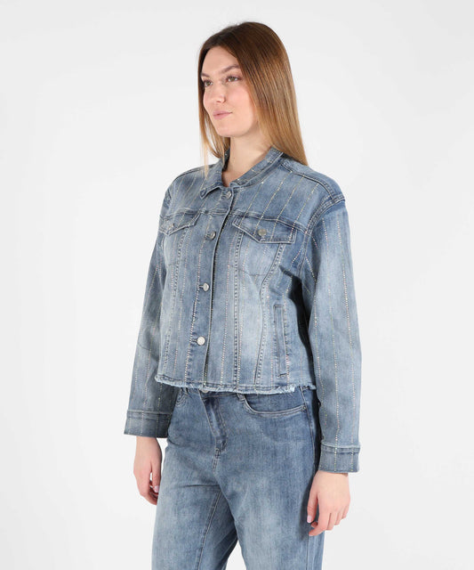 Giacche RIBKOFF Giacca in denim con strass Denim | RIBKOFF Giacche RIBKOFF Giacca in denim con strass Denim | RIBKOFF