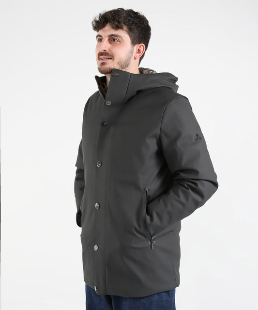 Parka HESKIMO Giaccone gommato Nero | HESKIMO Parka HESKIMO Giaccone gommato Nero | HESKIMO