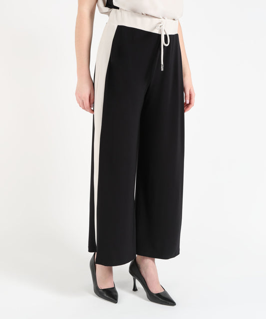 Pantaloni RIBKOFF Pantaloni pull-on a gamba larga color block in maglia effetto seta Multicolor | RIBKOFF Pantaloni RIBKOFF Pantaloni pull-on a gamba larga color block in maglia effetto seta Multicolor | RIBKOFF