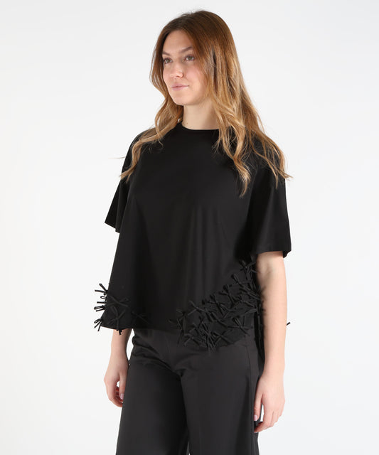 T-shirts MEIMEI T-Shirt with Embellishments Nero | MEIMEI T-shirts MEIMEI T-Shirt with Embellishments Nero | MEIMEI