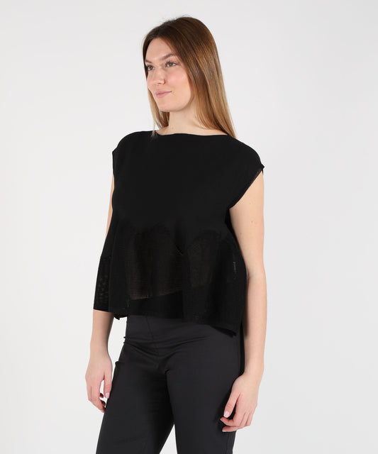 Tops LIVIANA CONTI Estelle Top Nero | LIVIANA CONTI Tops LIVIANA CONTI Estelle Top Nero | LIVIANA CONTI