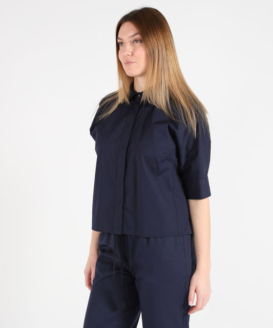 Shirts SEMICOUTURE Clara Shirt Blu | SEMICOUTURE Shirts SEMICOUTURE Clara Shirt Blu | SEMICOUTURE
