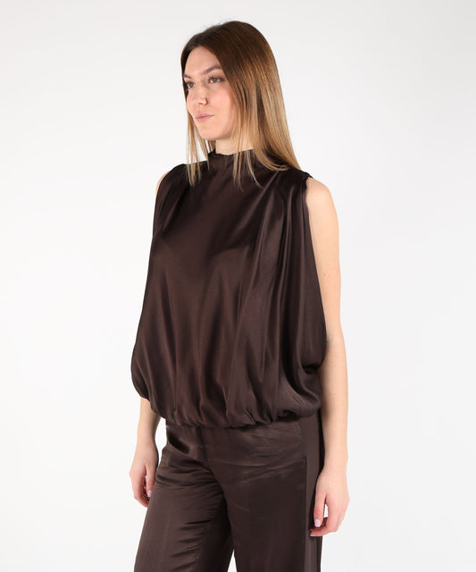 Tops SEMICOUTURE Eugenia Top Cacao | SEMICOUTURE Tops SEMICOUTURE Eugenia Top Cacao | SEMICOUTURE