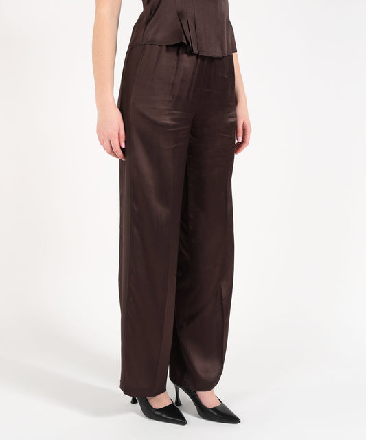 Pantaloni SEMICOUTURE Pantalone Lucia Cacao | SEMICOUTURE Pantaloni SEMICOUTURE Pantalone Lucia Cacao | SEMICOUTURE