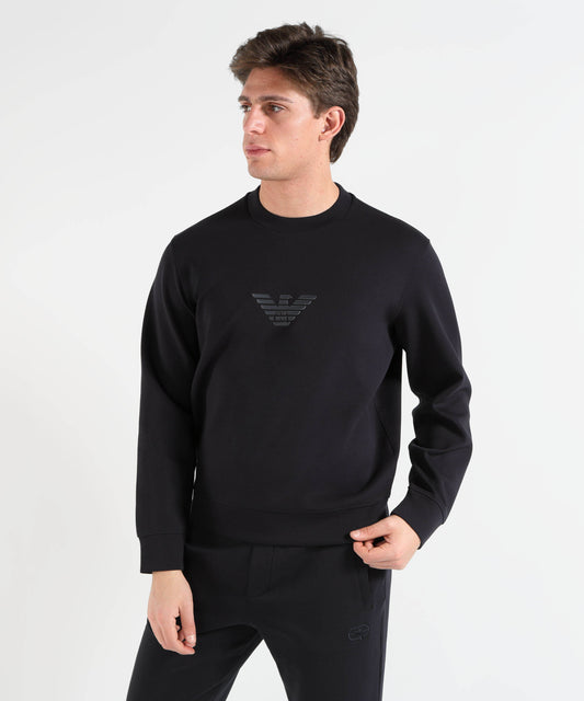 EMPORIO ARMANI Felpa Girocollo in Double Jersey Stretch