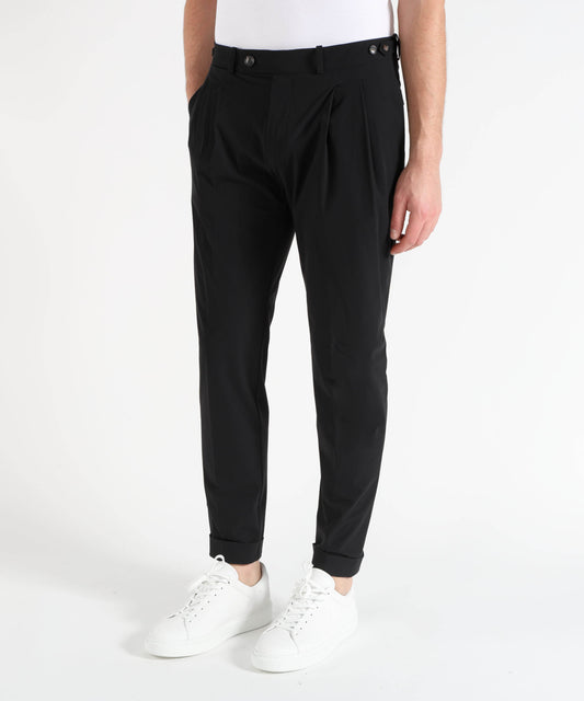 Trousers RRD Surflex Chino Double Pence Pant Nero | RRD Trousers RRD Surflex Chino Double Pence Pant Nero | RRD
