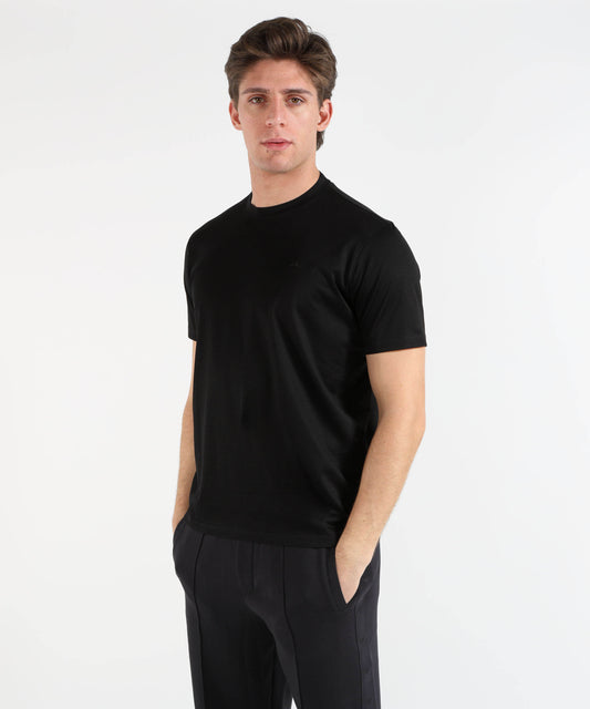 T-shirts PAUL&SHARK Cotton Jersey T-Shirt with Shark Fin Embroidery Nero | PAUL&SHARK T-shirts PAUL&SHARK Cotton Jersey T-Shirt with Shark Fin Embroidery Nero | PAUL&SHARK