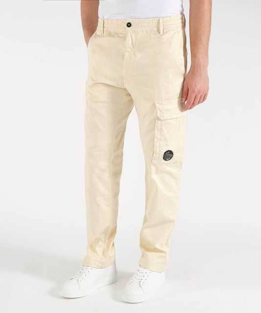 Cargo C.P. COMPANY Stretch Sateen Regular Cargo Pants Crema | C.P. COMPANY Cargo C.P. COMPANY Stretch Sateen Regular Cargo Pants Crema | C.P. COMPANY