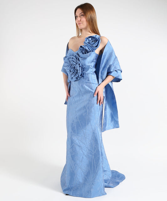 Dresses & Suits SONIA PENA One-shoulder dress Azzurro | SONIA PENA Dresses & Suits SONIA PENA One-shoulder dress Azzurro | SONIA PENA