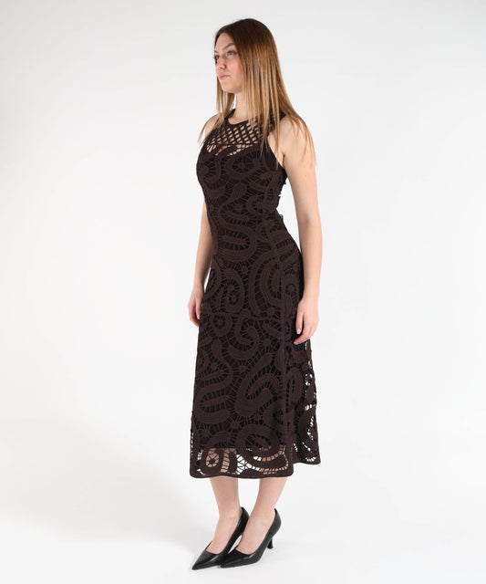 Dresses & Suits PINKO Midi Crochet Dress Marrone | PINKO Dresses & Suits PINKO Midi Crochet Dress Marrone | PINKO