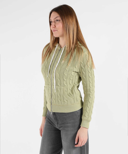 POLO RALPH LAUREN Felpa a treccia con cappuccio