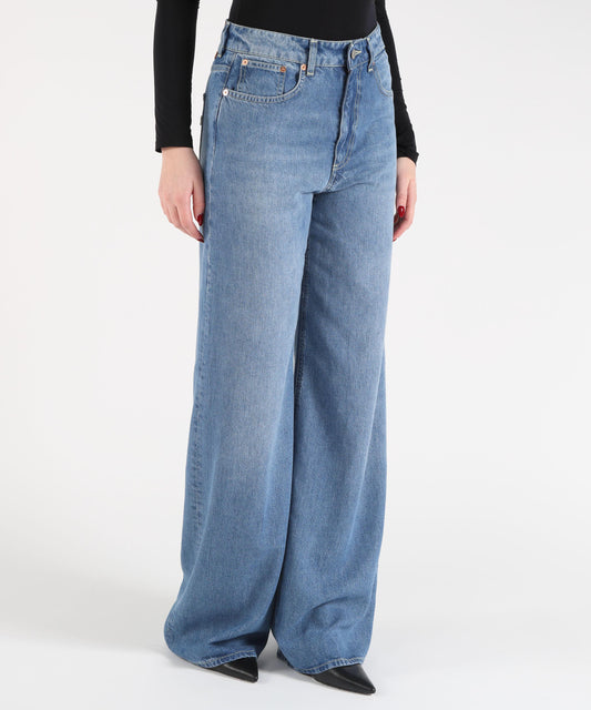 DONDUP Jeans Beatrix wide leg in denim fisso lyocell