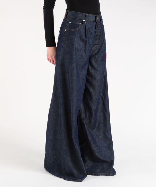 DONDUP Jeans Maggie wide leg in denim fisso lyocell