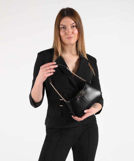 Borse ELISABETTA FRANCHI Borsa a spalla con dettaglio logo Nero | ELISABETTA FRANCHI Borse ELISABETTA FRANCHI Borsa a spalla con dettaglio logo Nero | ELISABETTA FRANCHI