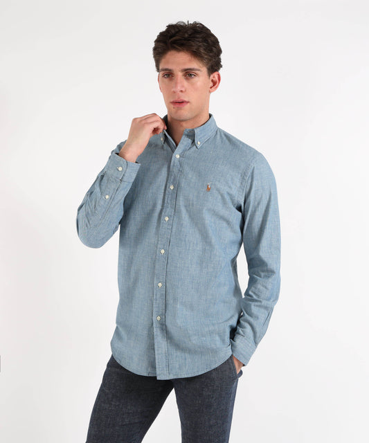 POLO RALPH LAUREN Camicia in chambray Custom-Fit