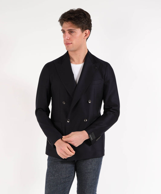 Jackets TAGLIATORE Unlined double-breasted jacket with 4 buttons Navy | TAGLIATORE Jackets TAGLIATORE Unlined double-breasted jacket with 4 buttons Navy | TAGLIATORE