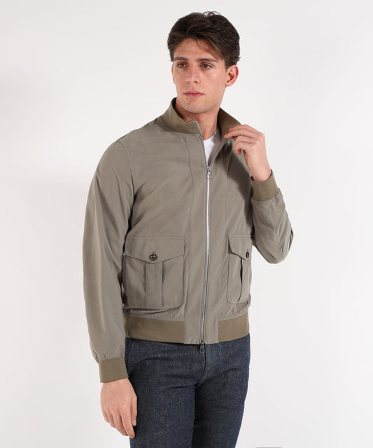 Light Jackets MONTECORE Valstarino-style jacket with houndstooth collar Verde | MONTECORE Light Jackets MONTECORE Valstarino-style jacket with houndstooth collar Verde | MONTECORE