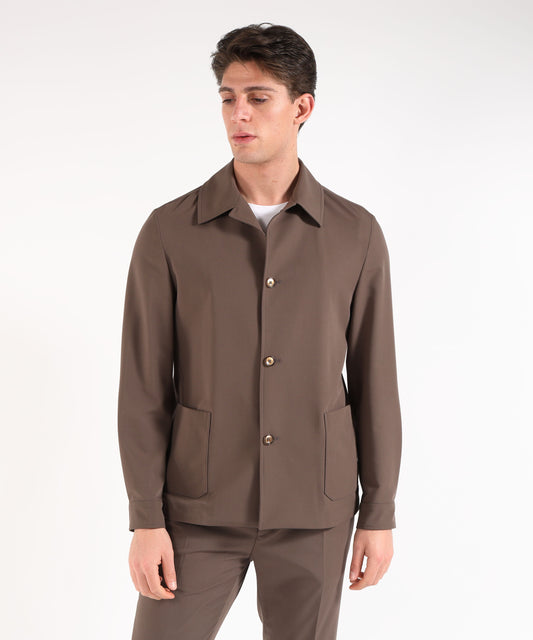 Dresses & Suits SUITHOMME Overshirt dress with relaxed trousers Cioccolato | SUITHOMME Dresses & Suits SUITHOMME Overshirt dress with relaxed trousers Cioccolato | SUITHOMME