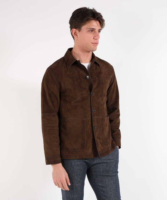 Jackets THE JACK LEATHERS Suede travel field jacket Noce | THE JACK LEATHERS Jackets THE JACK LEATHERS Suede travel field jacket Noce | THE JACK LEATHERS