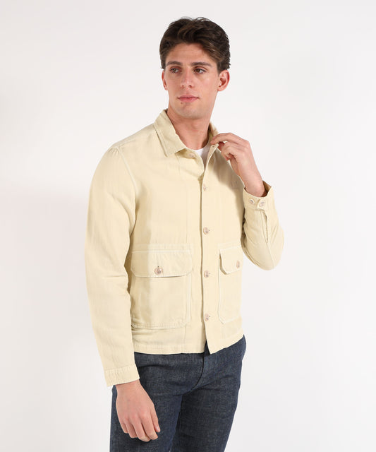 Giacche C.P. COMPANY overshirt colletto all'inglese Crema | C.P. COMPANY Giacche C.P. COMPANY overshirt colletto all'inglese Crema | C.P. COMPANY