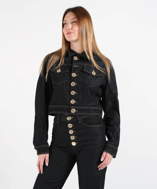 DONDUP Giubbino slim in denim fisso responsabile