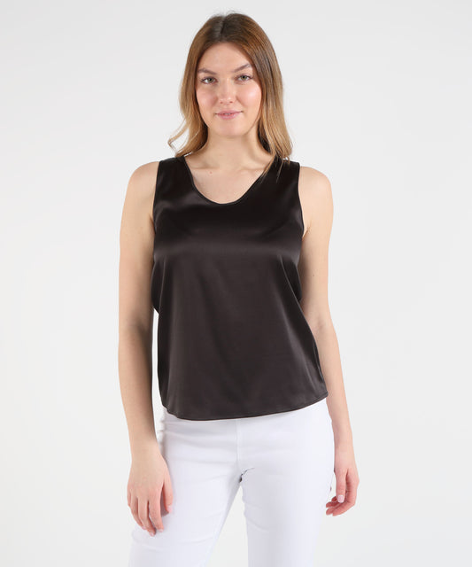 Tops PENNYBLACK Nadia Satin Top Nero | PENNYBLACK Tops PENNYBLACK Nadia Satin Top Nero | PENNYBLACK