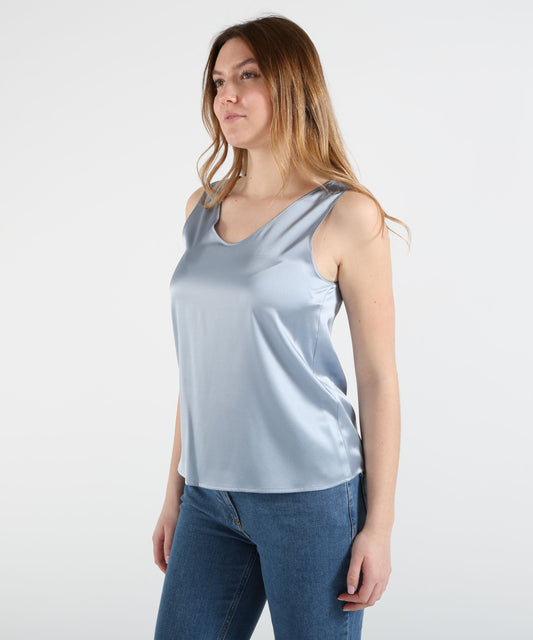 Tops PENNYBLACK Nadia Satin Top Azzurro | PENNYBLACK Tops PENNYBLACK Nadia Satin Top Azzurro | PENNYBLACK