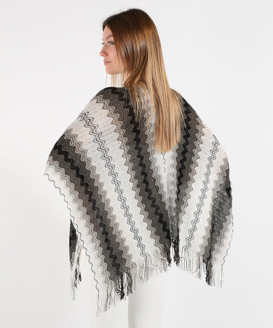 Ponchos MISSONI Women’s Geometric Poncho with Shimmer Thread Multicolor | MISSONI Ponchos MISSONI Women’s Geometric Poncho with Shimmer Thread Multicolor | MISSONI