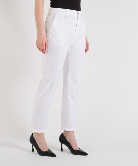 Trousers LIUJO WHITE Capri Chino Pants Bianco ottico | LIUJO WHITE Trousers LIUJO WHITE Capri Chino Pants Bianco ottico | LIUJO WHITE