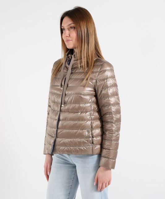 Piumini HERNO Cappa reversibile ultralight in nylon Tortora/azzurro | HERNO Piumini HERNO Cappa reversibile ultralight in nylon Tortora/azzurro | HERNO